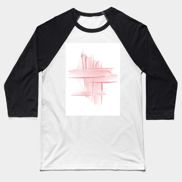 Pink strokes Baseball T-Shirt by Enami